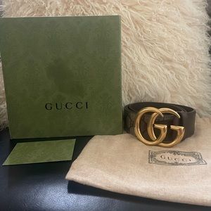 GUCCI GG BELT WITH DOUBLE G BUCKLE